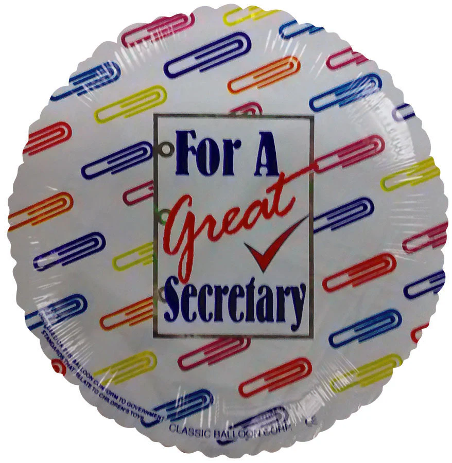 9" Airfill Only (Sticks Sold Separately) For a Great Secretary PaperClips Balloon