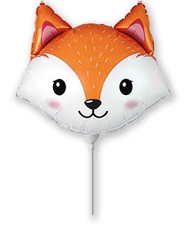 9" Airfill Only (Sticks Sold Separately) Fox Head Mini Foil Balloon