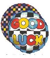 9" Airfill Only (Sticks Sold Separately) Good Luck Checkerboard Balloon