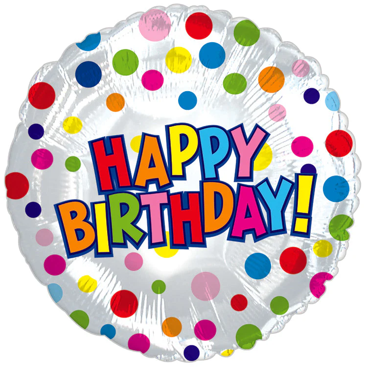 9" Airfill Only (Sticks Sold Separately) Happy Birthday Treat Balloon - Image 2