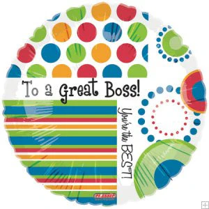 9" Airfill Only (Sticks Sold Separately) Happy Boss' Day Balloon