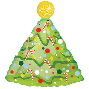 9" Airfill Only (Sticks Sold Separately) Holiday Christmas Tree Balloon
