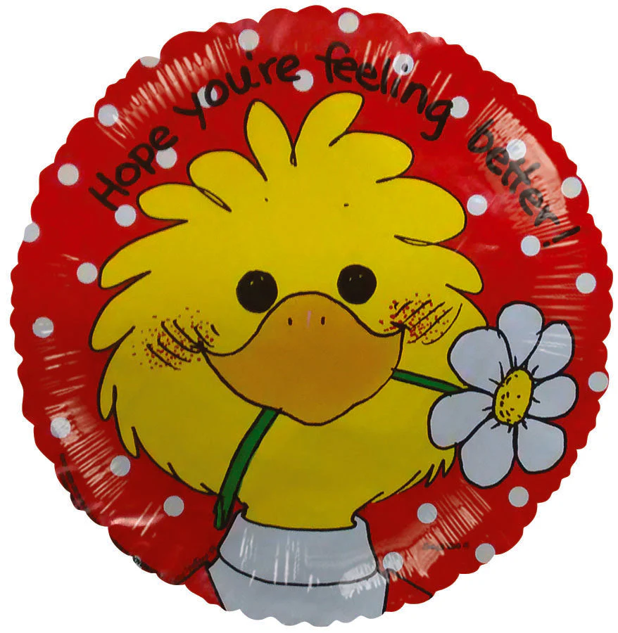9" Airfill Only (Sticks Sold Separately) Hope You Feel Better Suzy Red Balloon