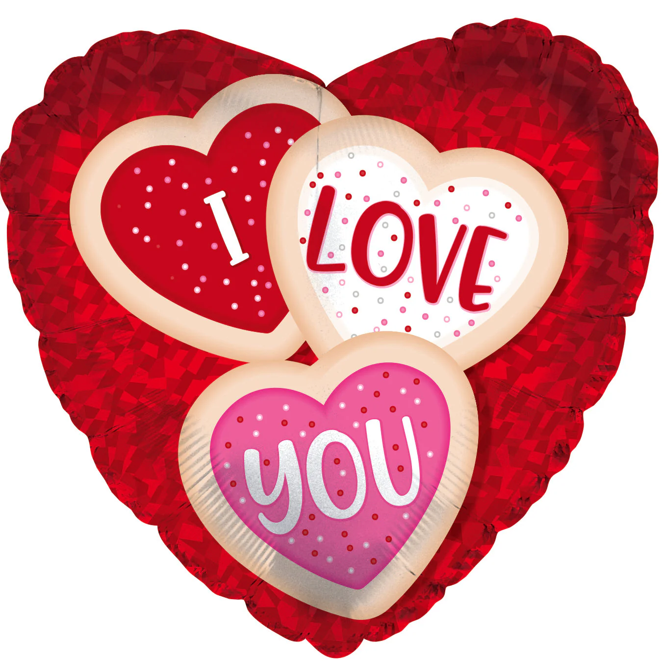 9" Airfill Only (Sticks Sold Separately) I Love You Cookies Heart Foil Balloon