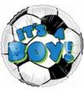 9" Airfill Only (Sticks Sold Separately) It's a Boy Soccer Ball Balloon