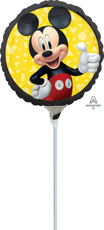 9" Airfill Only Mickey Mouse Forever Foil Balloon (Sticks Sold Separately)