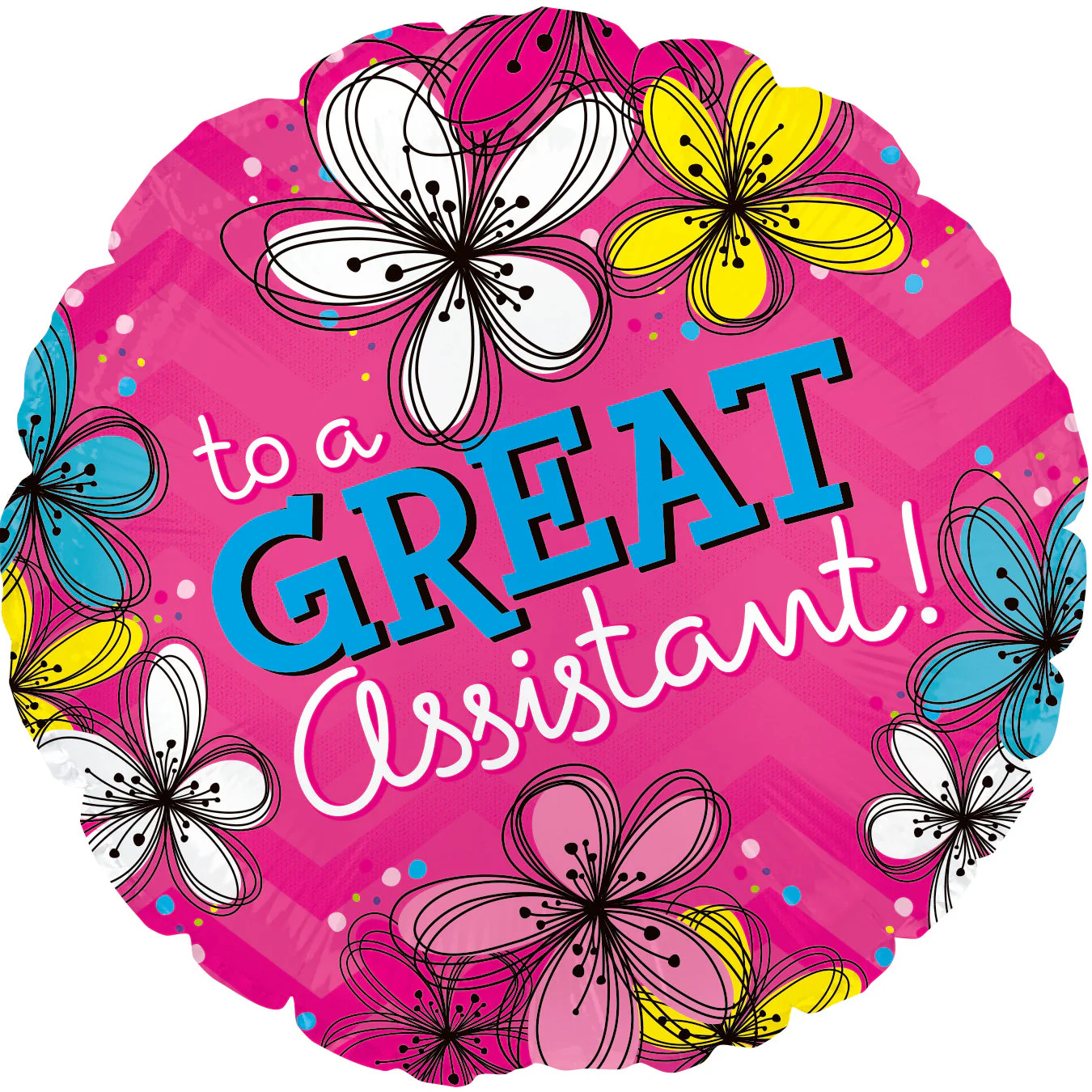 9" Airfill Only (Sticks Sold Separately) Pink Great Assistant Balloon