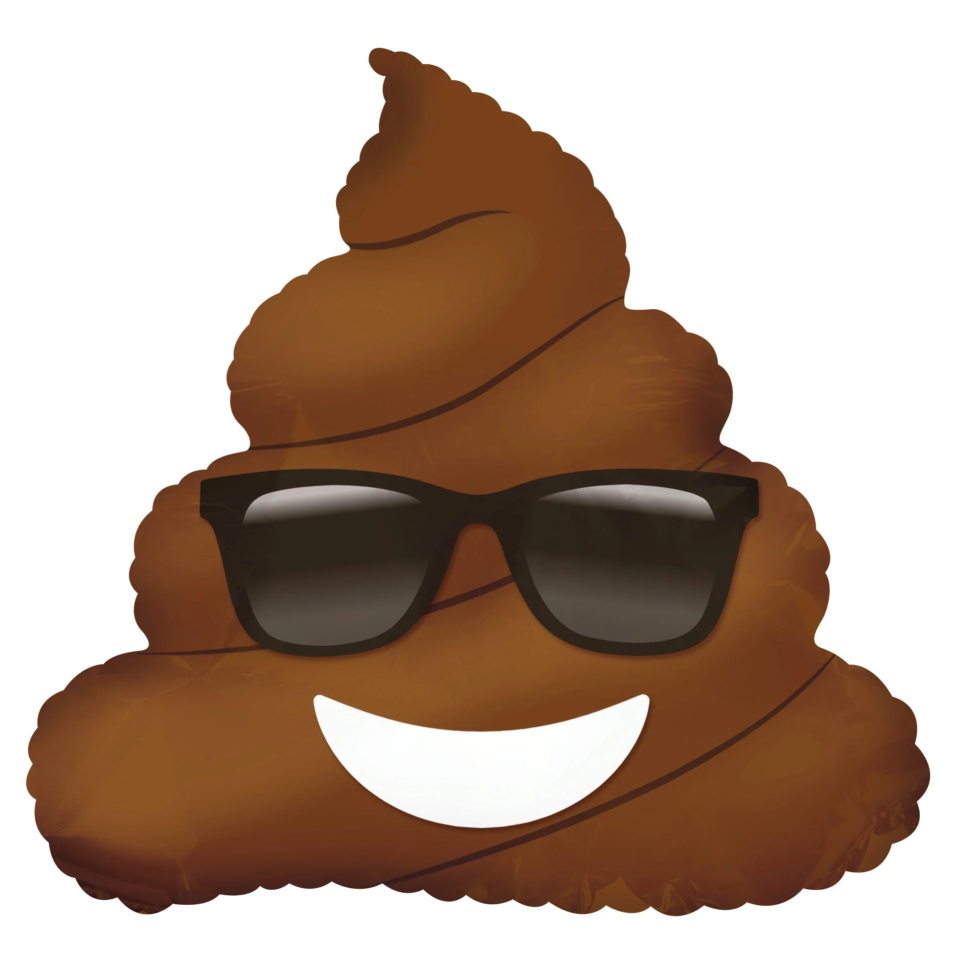 9" Airfill Only (Sticks Sold Separately) Poop with Sunglasses Balloon