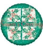 9" Airfill Only (Sticks Sold Separately) Season's Greetings Holly Balloon
