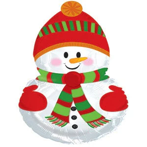 9" Airfill Only (Sticks Sold Separately) Snowman Shape Balloon