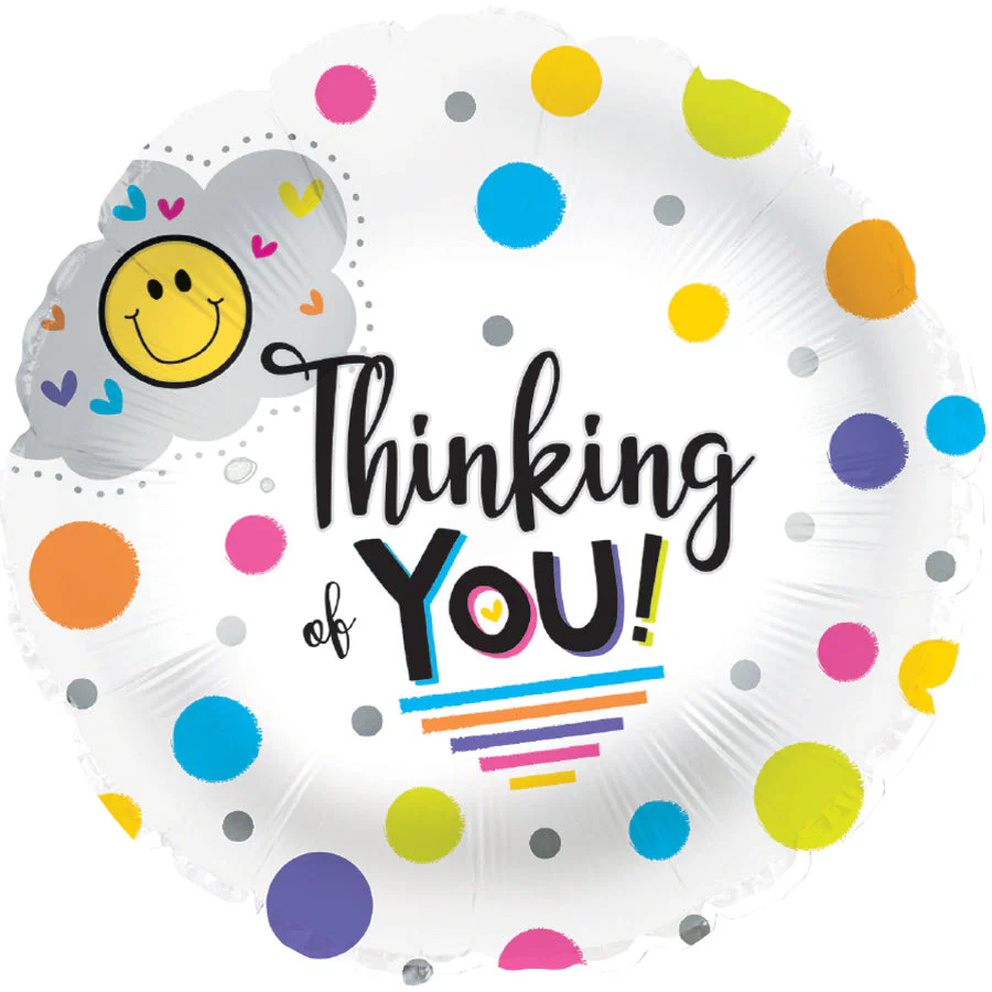 9" Airfill Only (Sticks Sold Separately) Thinking Of You Thought Cloud Foil Balloon