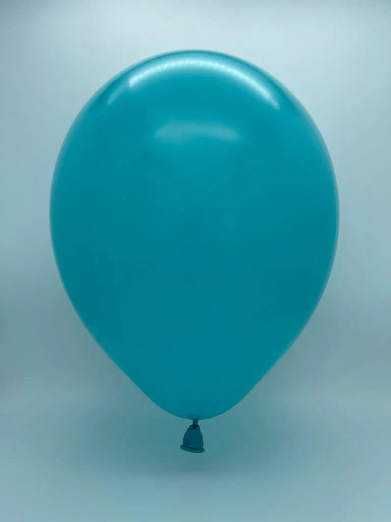 9" Deco Tiffany Blue Decomex Latex Balloons (100 Per Bag) - Image 2