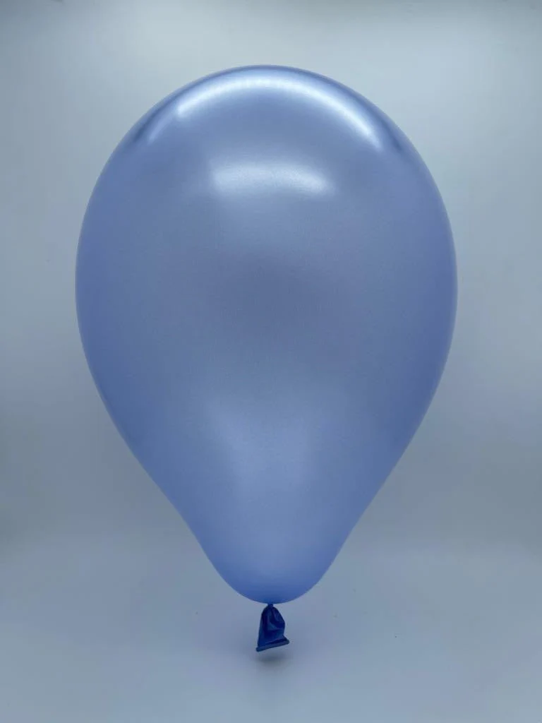 9" Metallic Periwinkle Decomex Latex Balloons (100 Per Bag) - Image 2