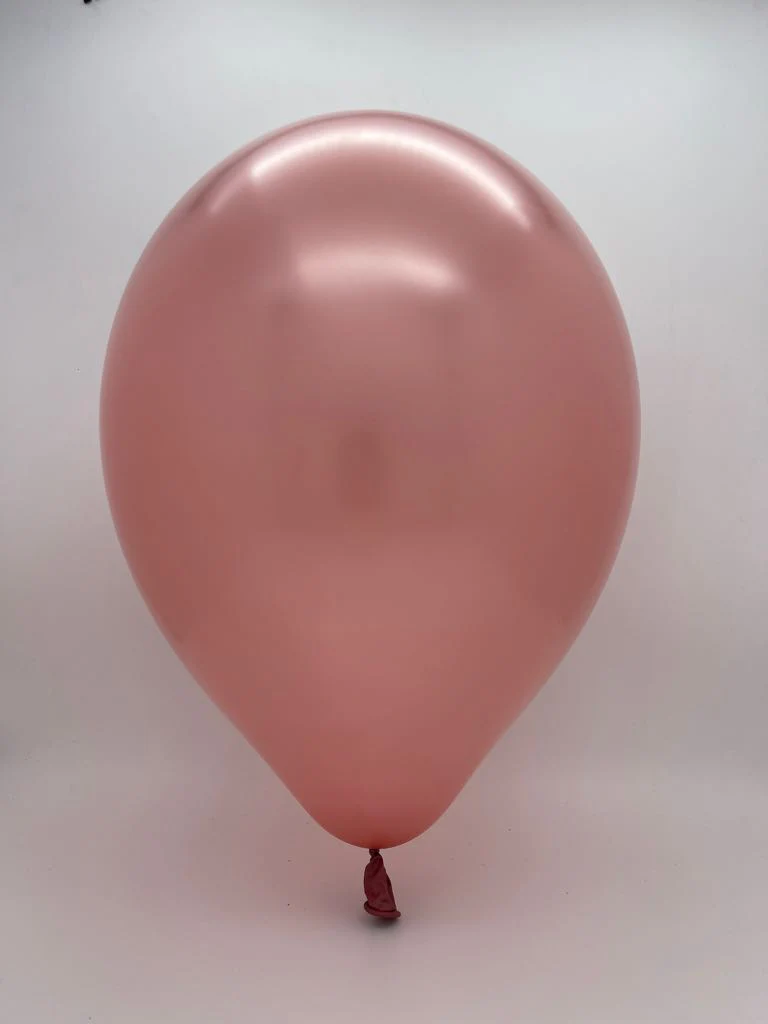 9" Metallic Rose Pink Decomex Latex Balloons (100 Per Bag) - Image 2