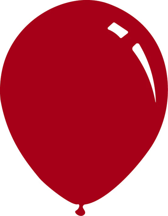 9" Standard Ruby Red Decomex Latex Balloons (100 Per Bag)