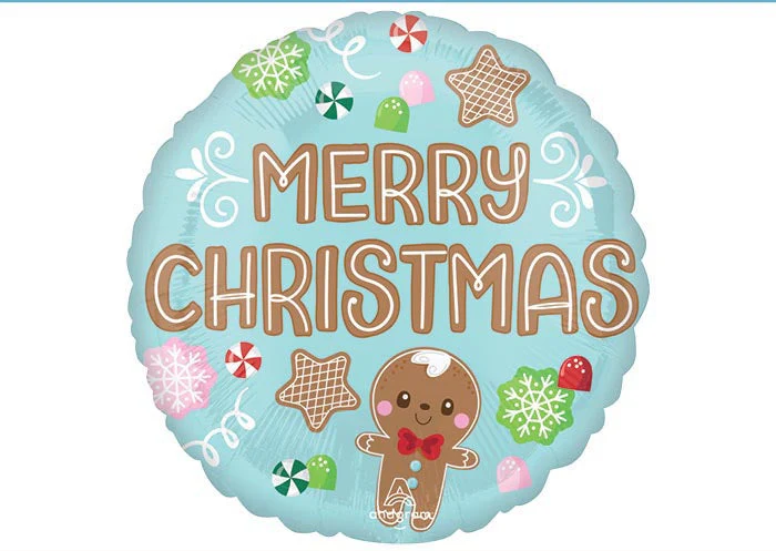 9" Airfill Only (Sticks Sold Separately) Baking Spirits Bright Christmas Foil Balloon