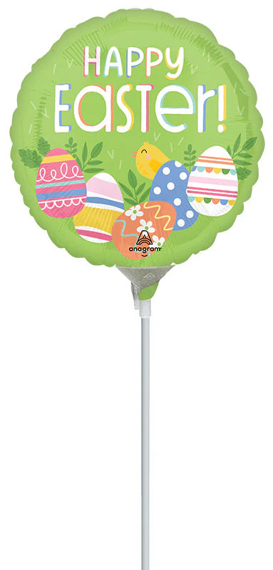 9" Airfill Only (Sticks Sold Separately) Easter Egg Hunt Foil Balloon
