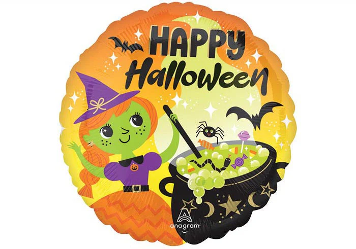 9" Airfill Only (Sticks Sold Separately) Witch’s Brew Halloween Foil Balloon