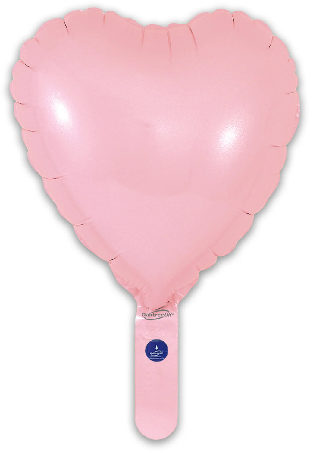 9" Airfill Only (With Self Sealing Valve) Matte Pink Heart (5 Per Pack) Oaktree Brand Foil Balloon - Image 3