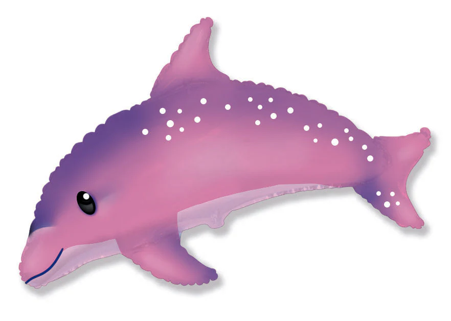 Airfill Only (Sticks Sold Separately) Rose Pink Dolphin Balloon