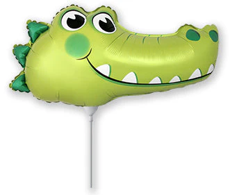 12" Airfill Only (Sticks Sold Separately) Crocodile Head Mini Foil Balloon