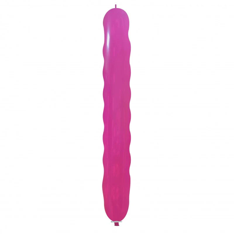 94" Spiral Cattex Brand Standard Fuchsia Latex Balloons