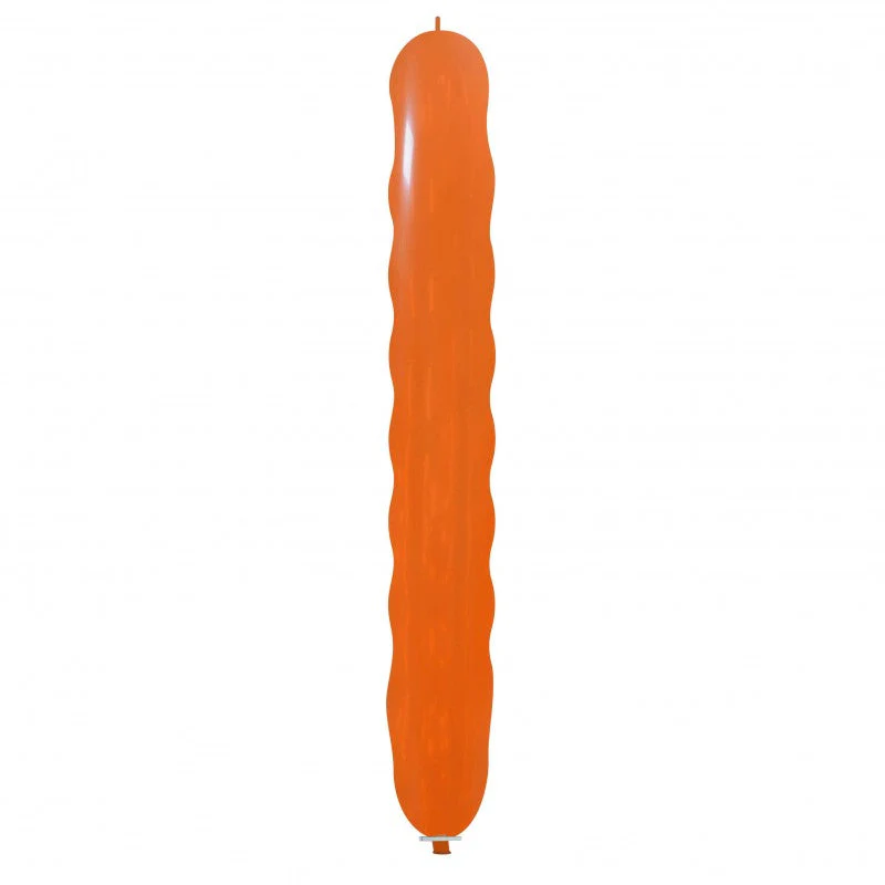 94" Spiral Cattex Brand Standard Orange Latex Balloons