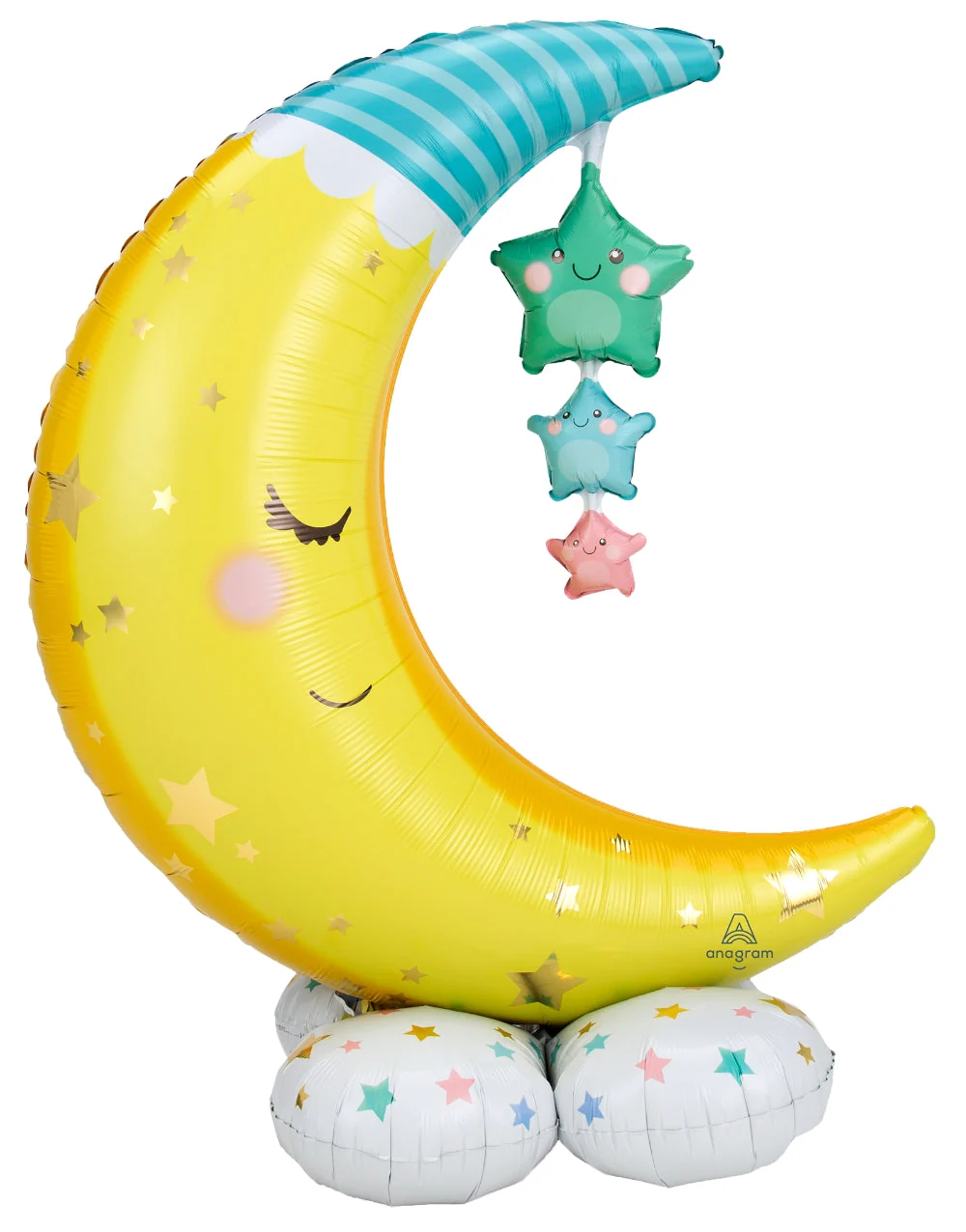 Airfill Only Airloonz Consumer Inflatable Moon and Stars Foil Balloon