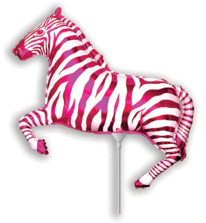 Airfill Only (Sticks Sold Separately) Fuchsia Zebra Balloon