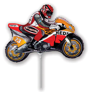 Airfill Only (Sticks Sold Separately) Orange Moto Racing Balloon
