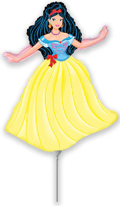 Airfill Only (Sticks Sold Separately) Snow Lady Princess Foil Balloon