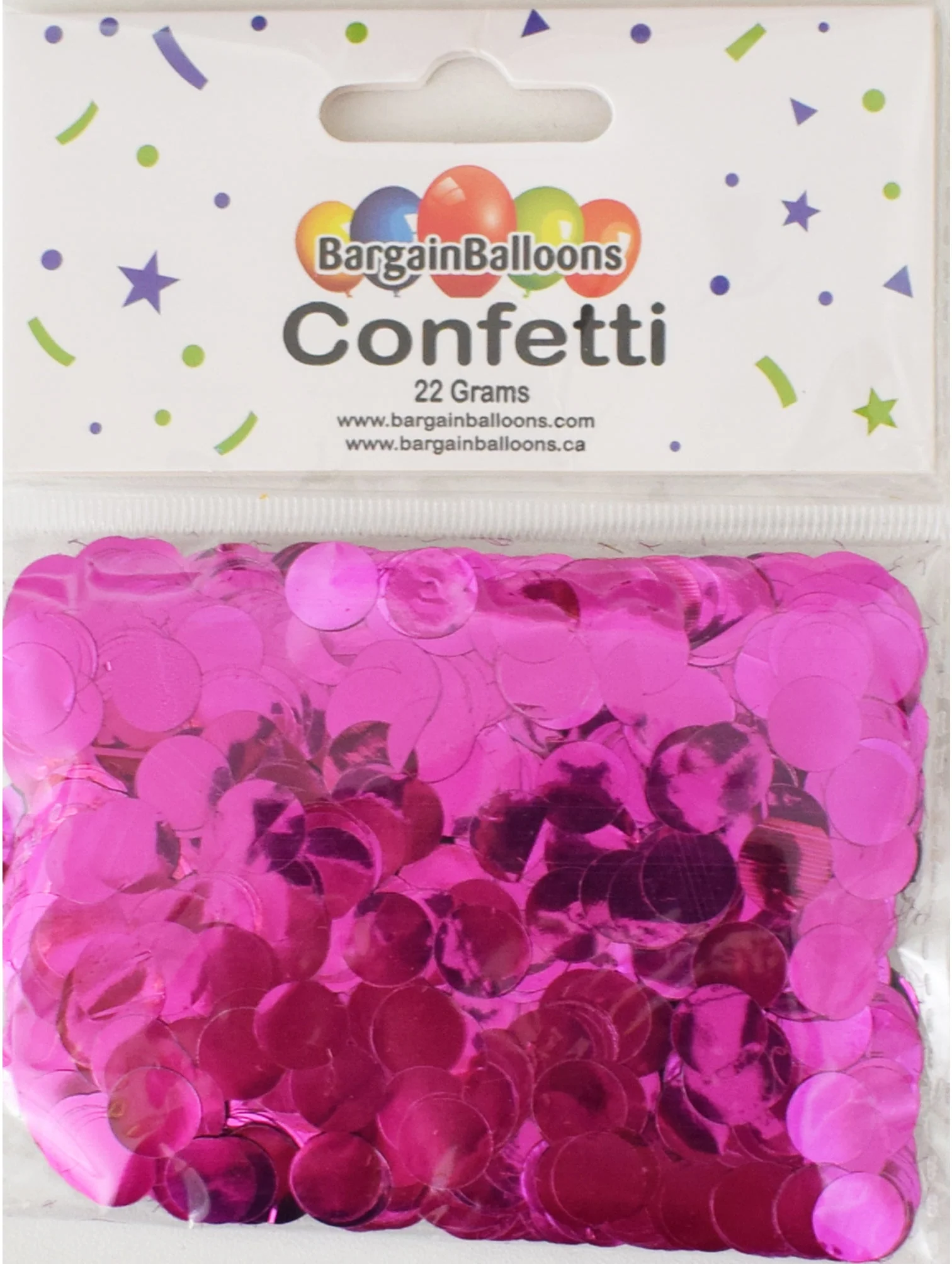 Balloon Confetti Dots 22 Grams Foil Fuchsia 1CM-Round