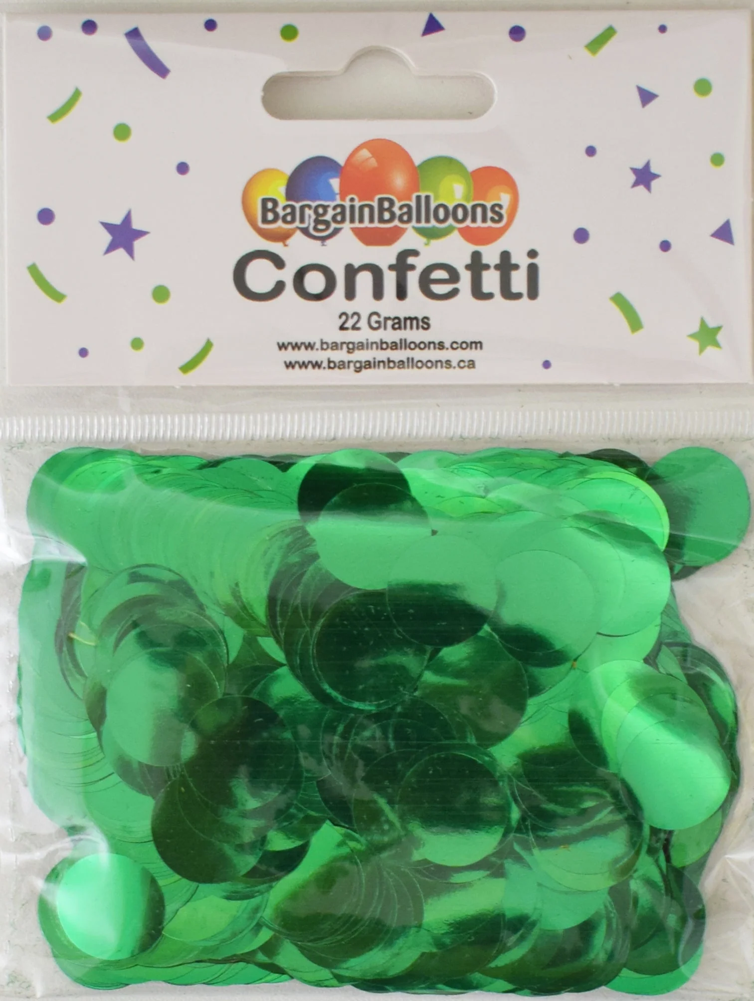 Balloon Confetti Dots 22 Grams Foil Green 1.5CM-Round
