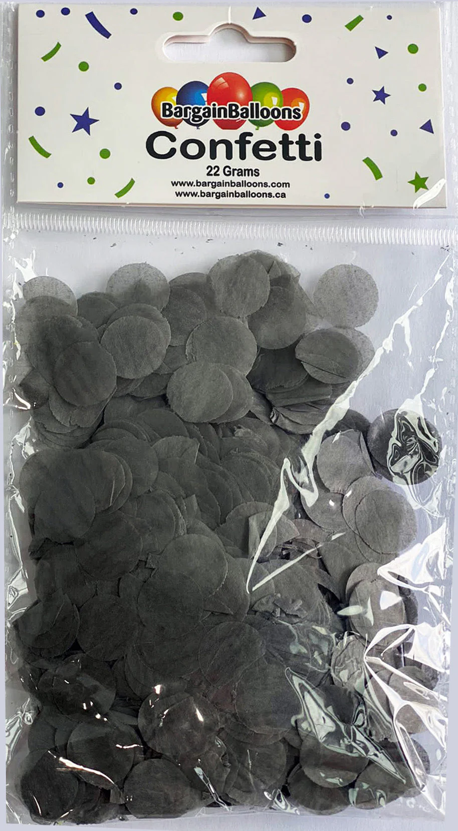 Balloon Confetti Dots 22 Grams Tissue Grey/Silver 1.5CM-Round