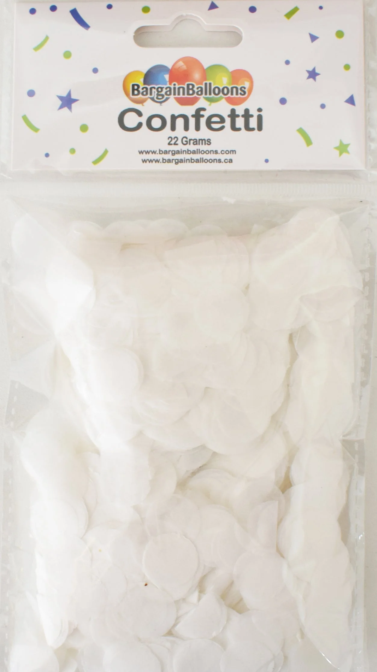 Balloon Confetti Dots 22 Grams Tissue White 1.5CM-Round