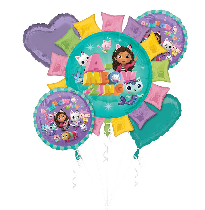 Bouquet Gabby's Dollhouse Foil Balloon