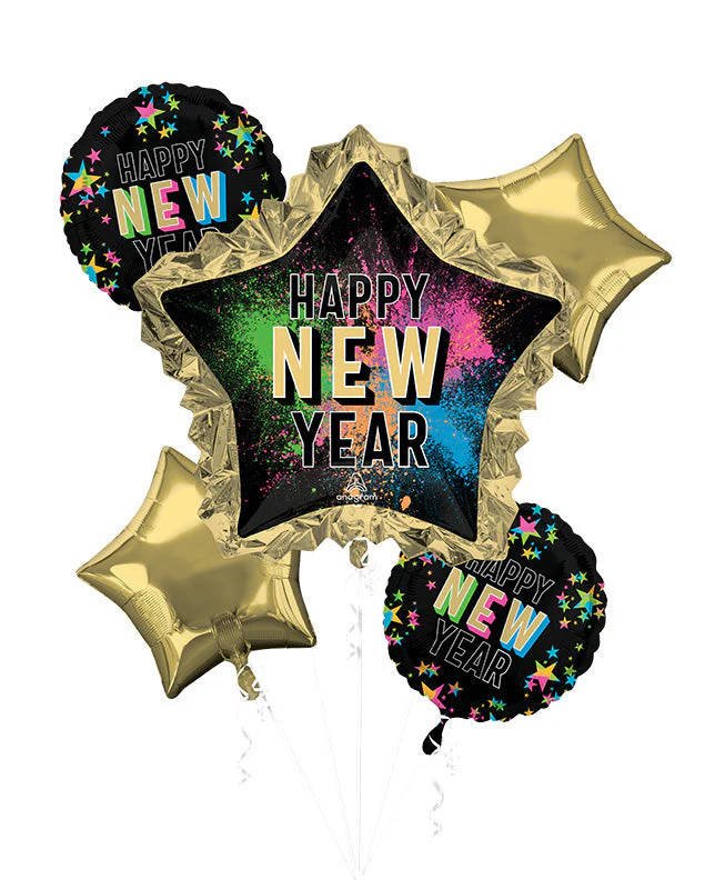 Bouquet New Year Glow Foil Balloon
