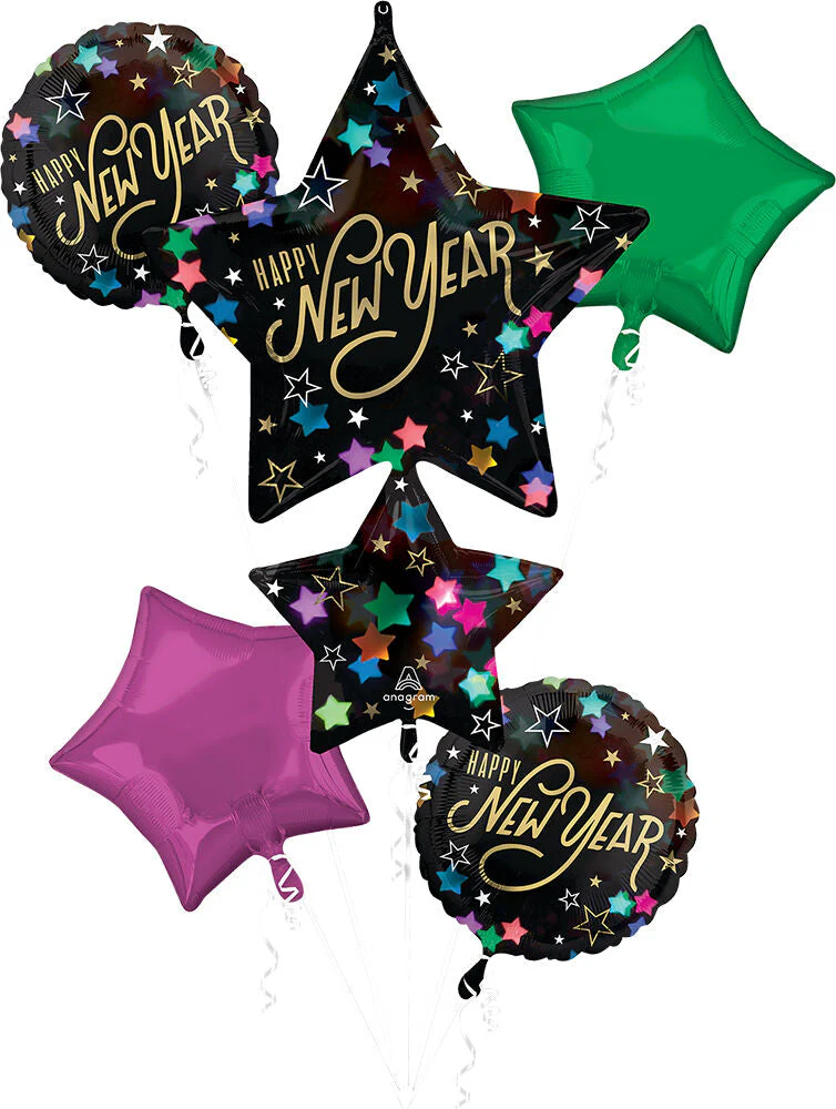 Bouquet New Year Starlight Foil Balloon