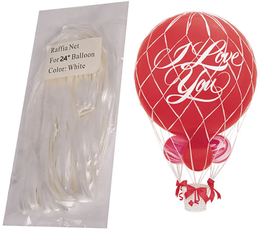 24" Raffia Balloon Net (1 Per Bag)