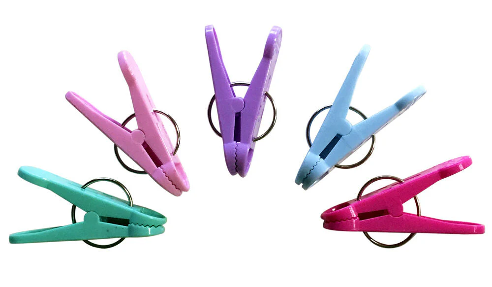 Balloon Weight Clip-N-Weight 16 Gram Pastel Assorted With Ribbon & Tapetab (50 Per Bag) - Image 2