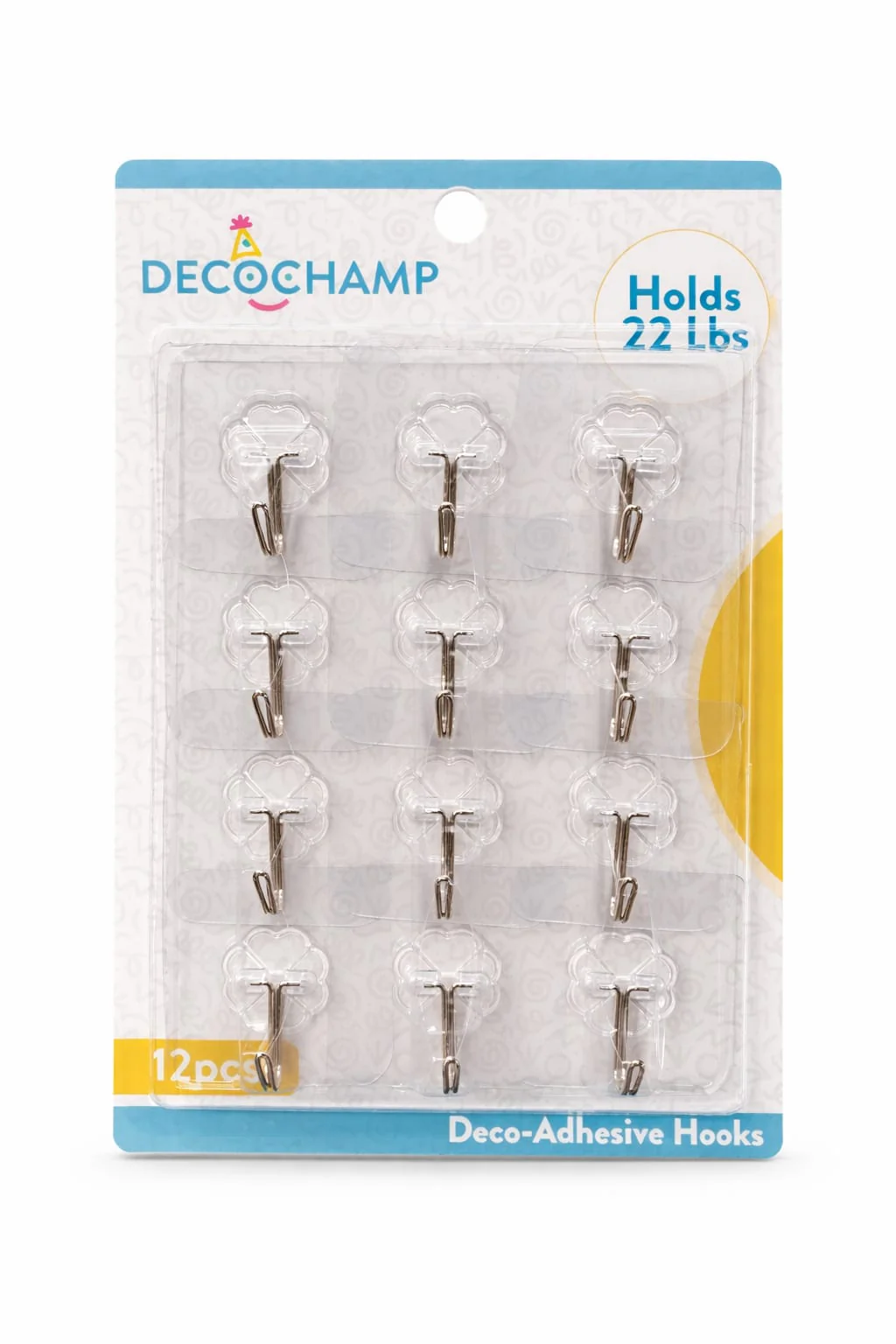 Deco Adhesive Hooks (12 Hooks Per Package) - Image 2