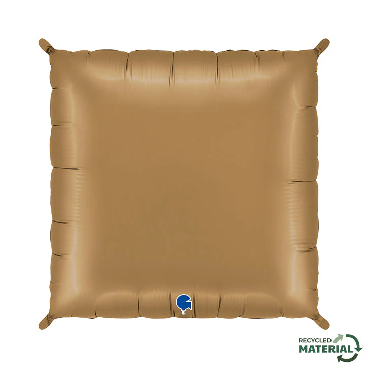 28" (24" Inflated) Deco Bicolor Squares Satin Fumé Black & Platinum Champagne Foil Balloon (2 Pack) - Image 3