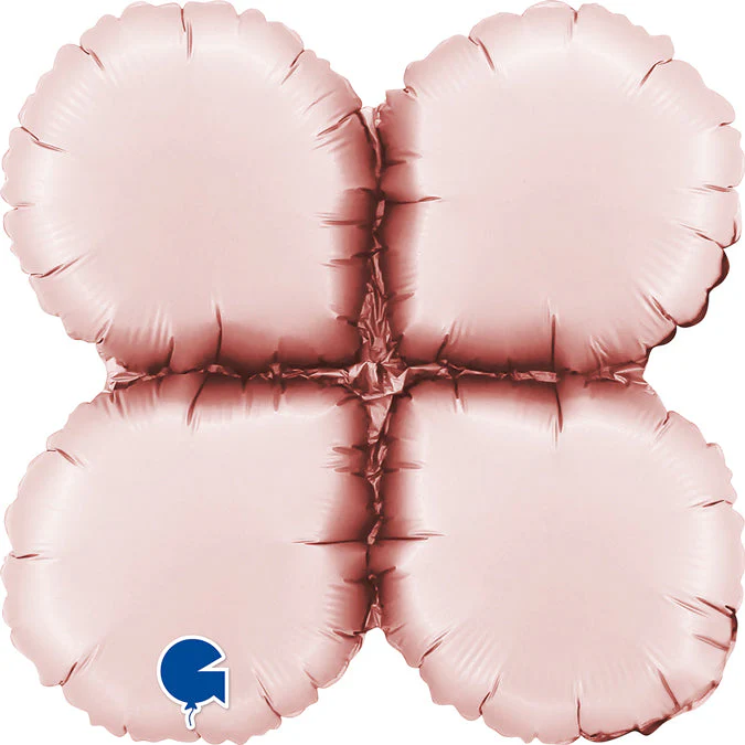13" (17" Deflated) Standup Base Drops MiniSatin Pastel Pink Foil Balloon