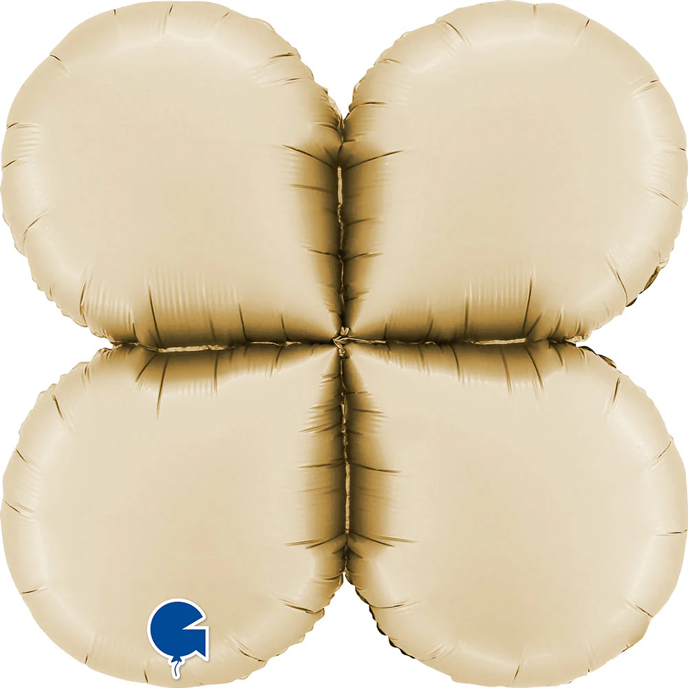 26" (36" Deflated) Standup Base Drops Maxi Satin Cream Foil Balloon