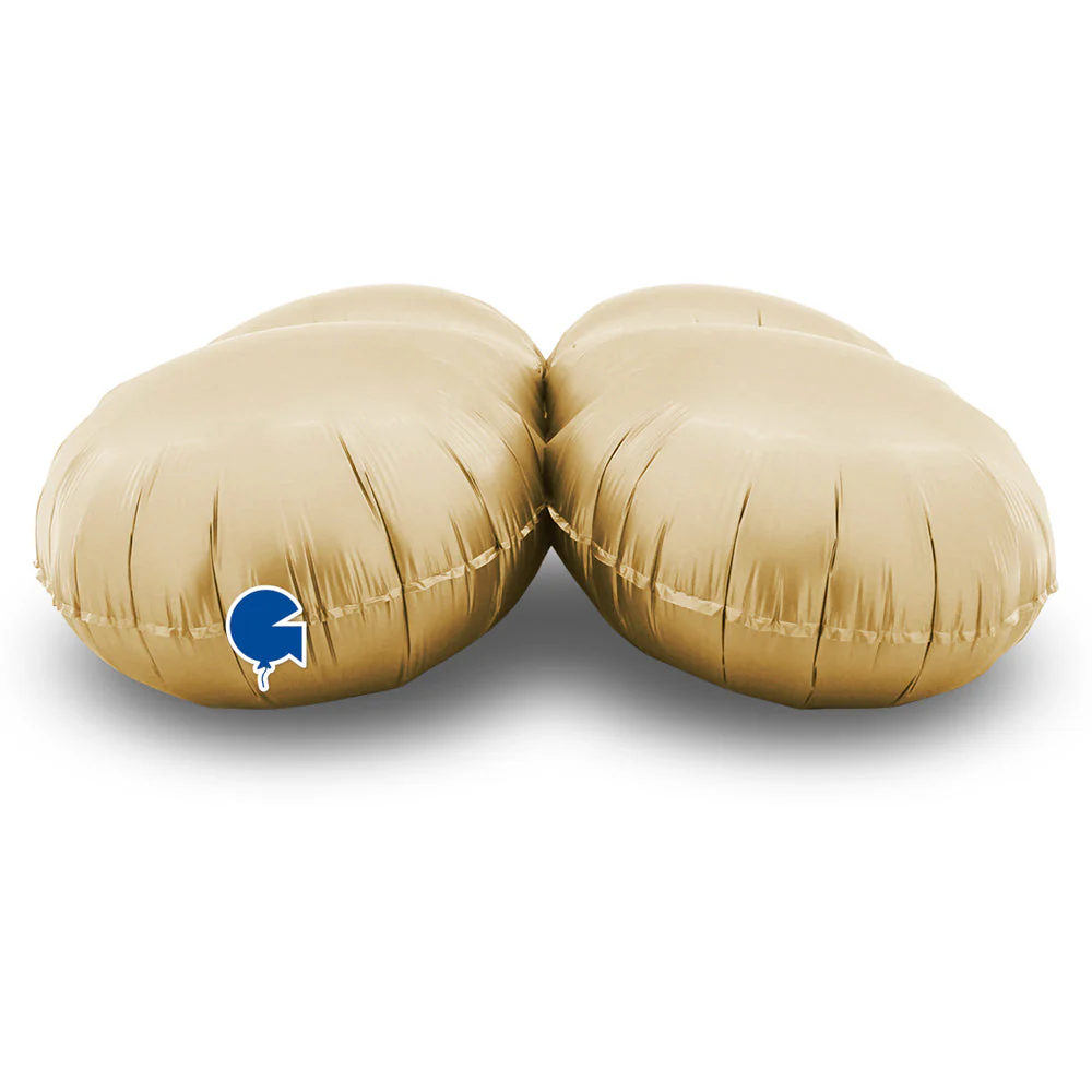 26" (36" Deflated) Standup Base Drops Maxi Satin Cream Foil Balloon - Image 2