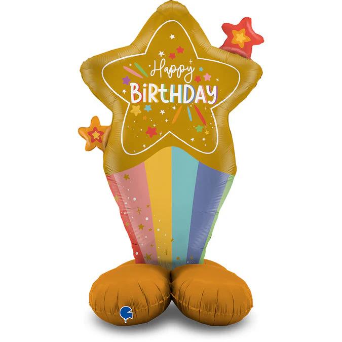 52" The Standups Birthday Stars Foil Balloon