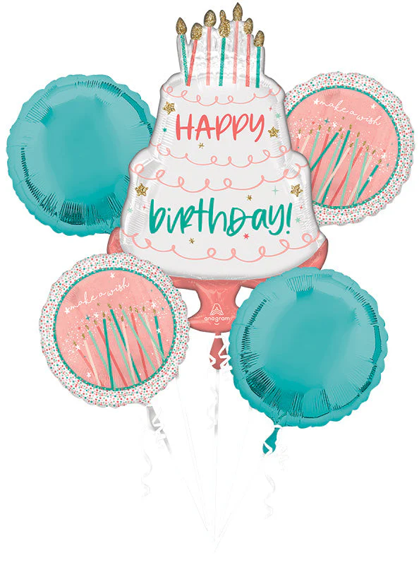 Happy Cake Day Bouquet Foil Balloon