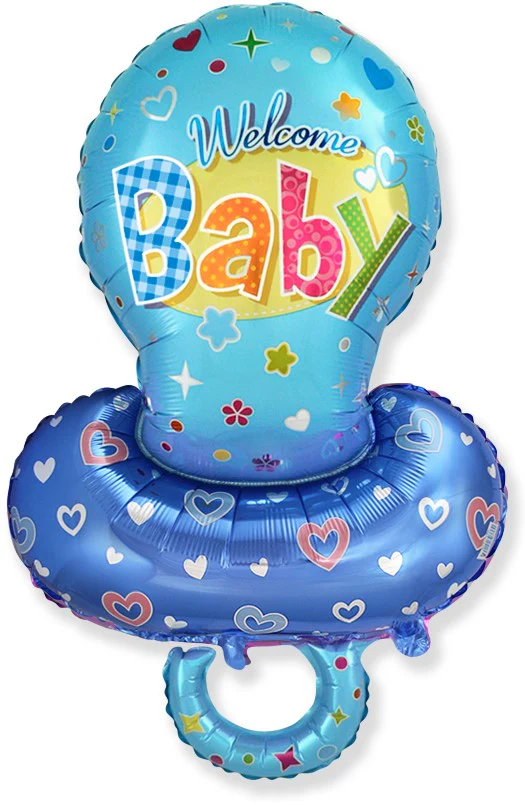 Jumbo Baby Boy Pacifier Blue Foil Balloon