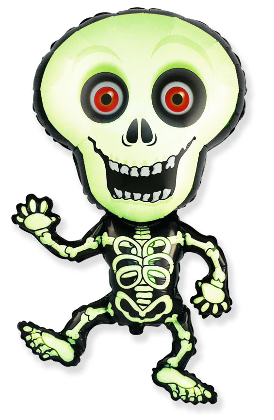 Jumbo Halloween Skeleton Green Foil Balloon