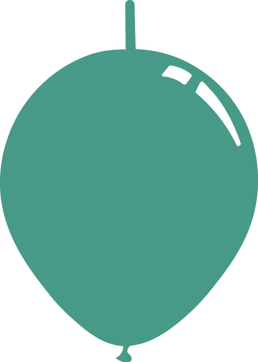 6" Standard Aqua Blue (Aquamarine) Decomex Linking Latex Balloons (100 Per Bag)